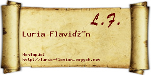 Luria Flavián névjegykártya